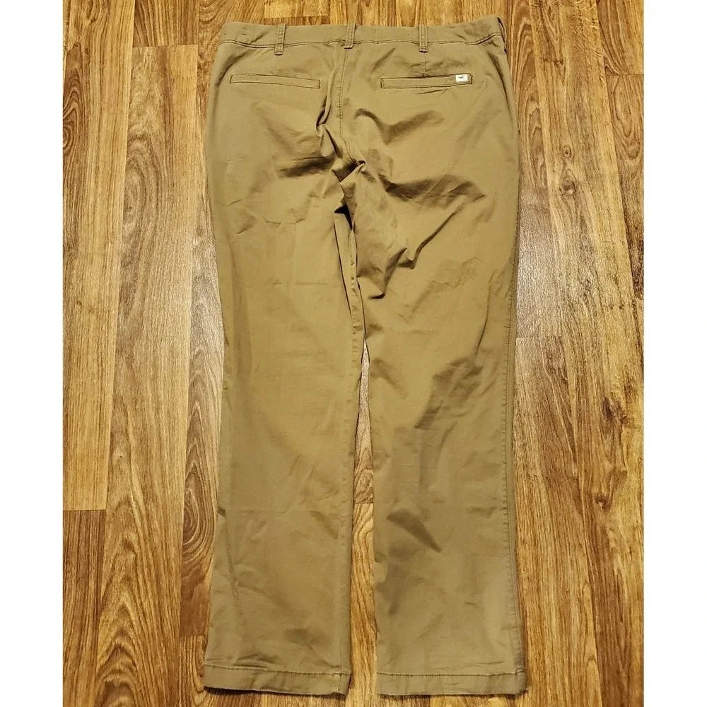 Hollister Chino Pants Men 36x32 Brown Slim Straight Epic Flex Preppy‎